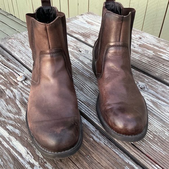 ALFANI genuine leather ankle BOOT chukka brown size 9.5 main image 9